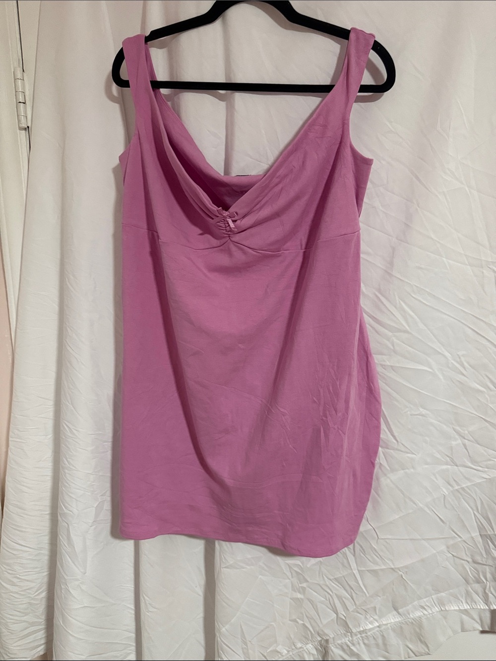 wild fable Pink Sleeveless Knot-Front Mini Dress